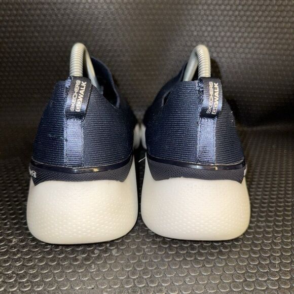 Skechers Go Walk Massage Fit Navy Blue Slip On Walking Shoes Womens Size 9.5 - Picture 3 of 8